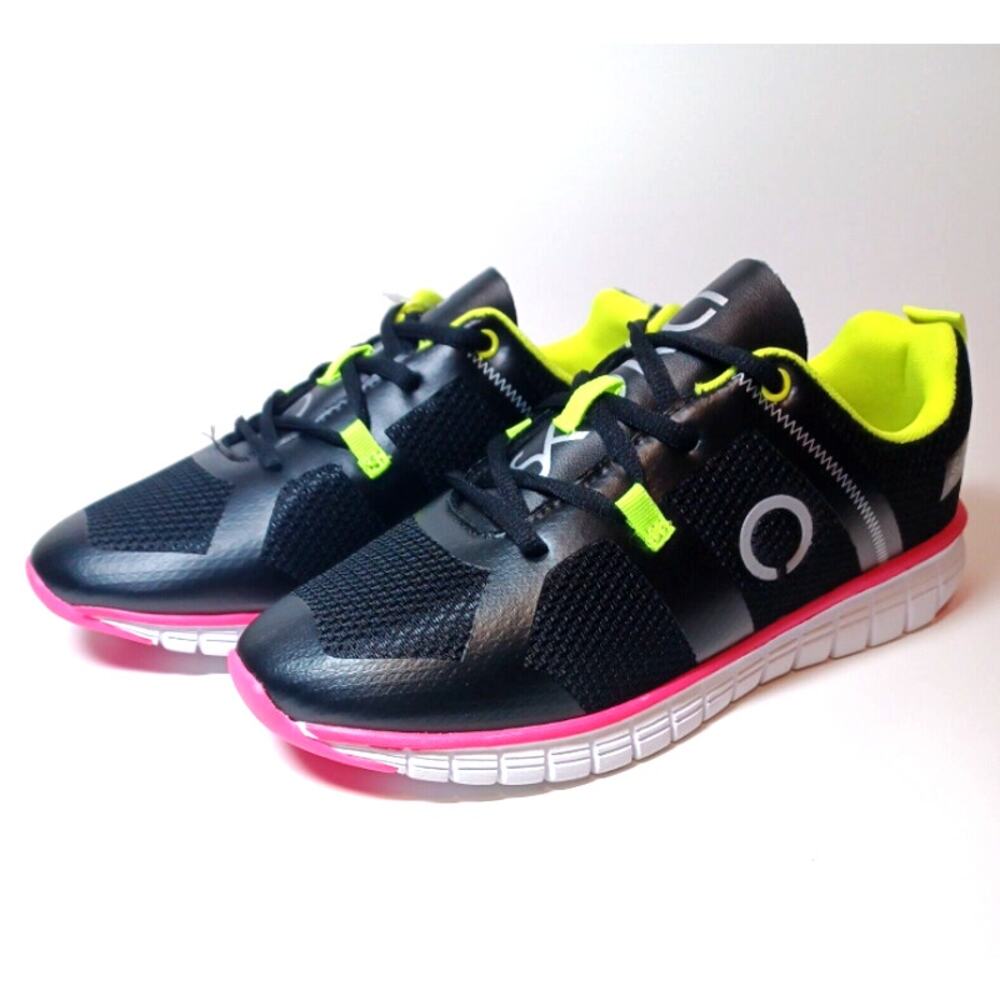 Skora Running Shoes Sneaker Gym Workout Womens Size 8 Black Pink Green NEW